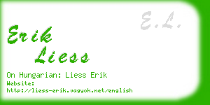 erik liess business card